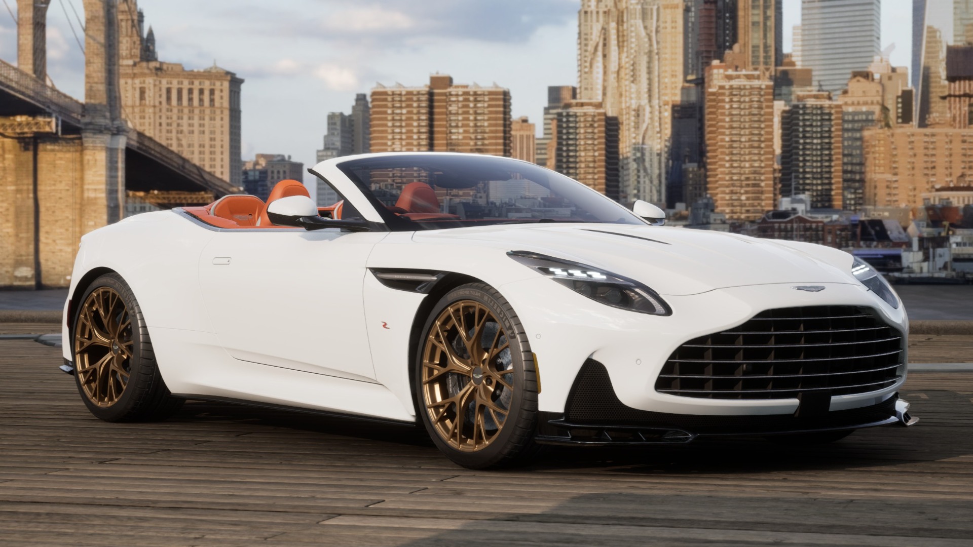 Lunar White 2026 Aston Martin DB12 Convertible Rear-Wheel Drive Automatic