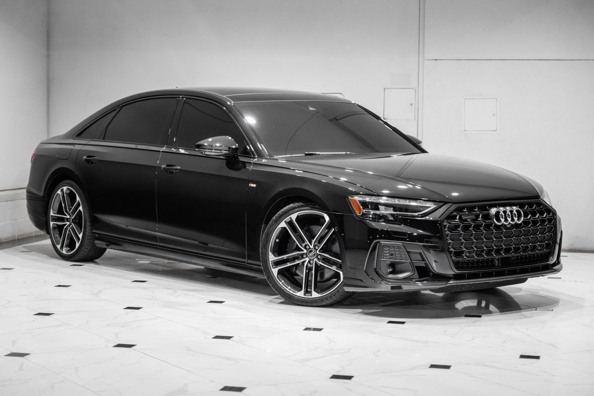Black Metallic 2025 Audi A8 Sedan All-Wheel Drive 8-Speed Automatic