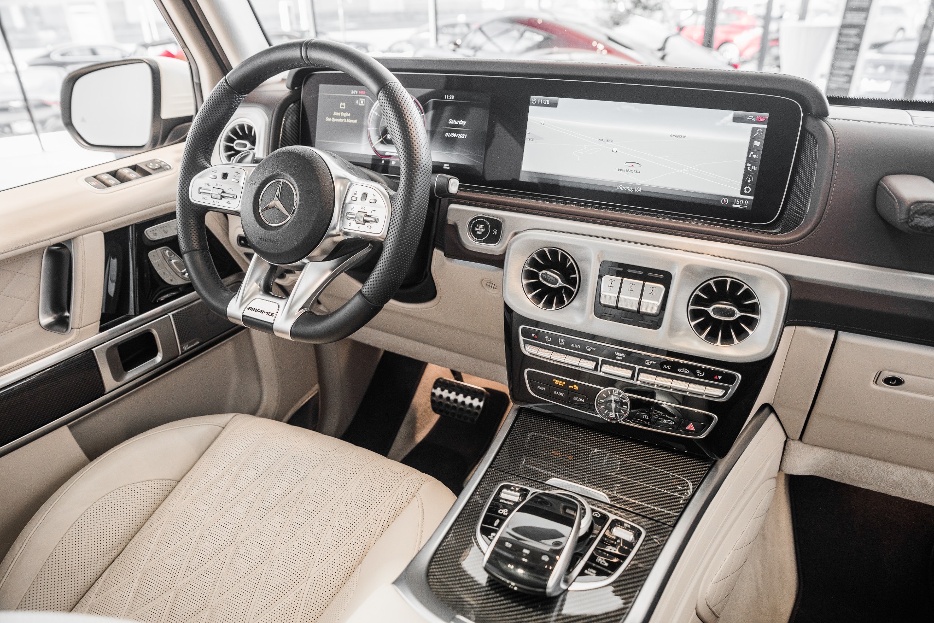 Mercedes G Wagon Cream Interior
