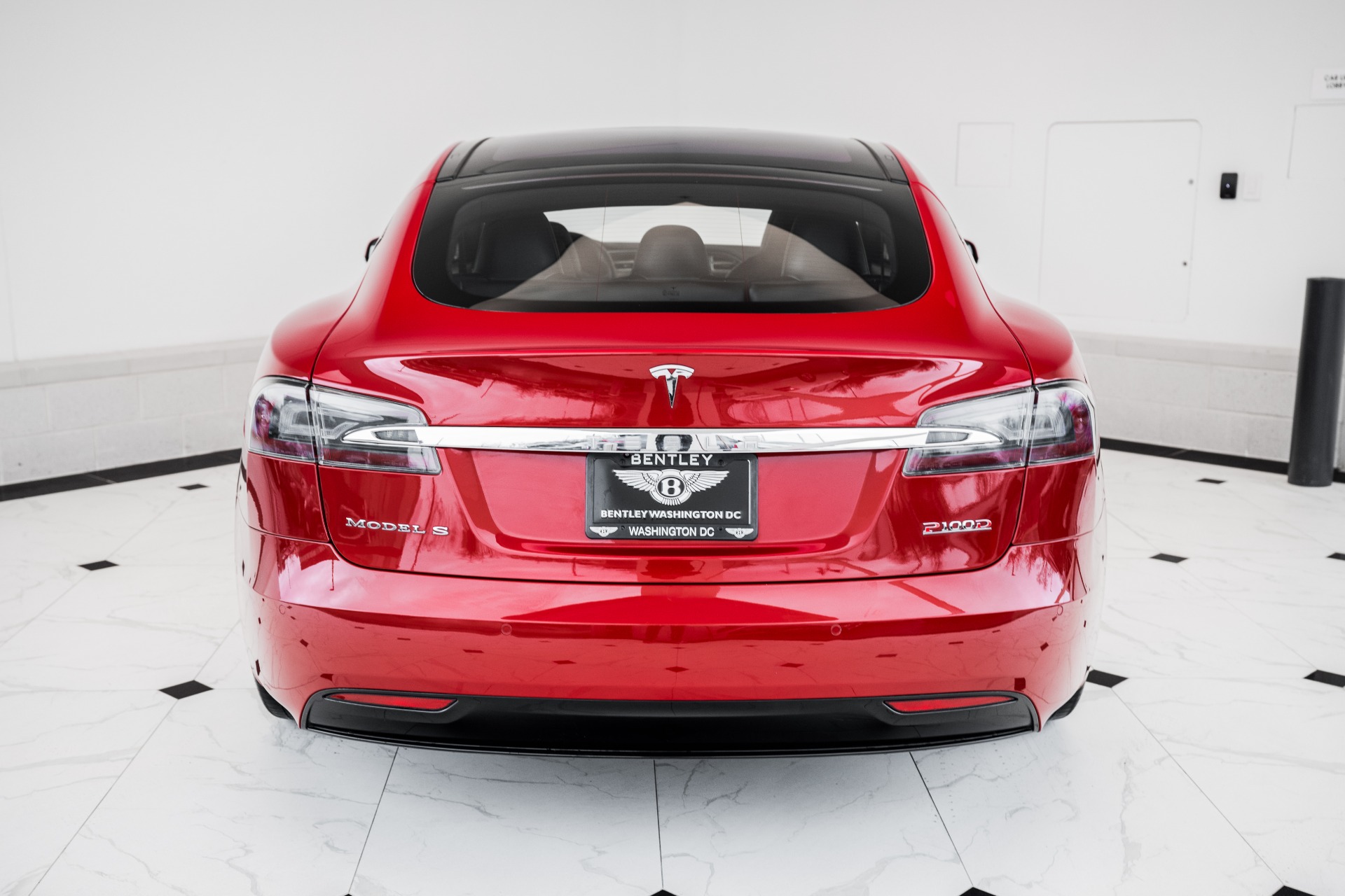 Tesla Model S Red Rear